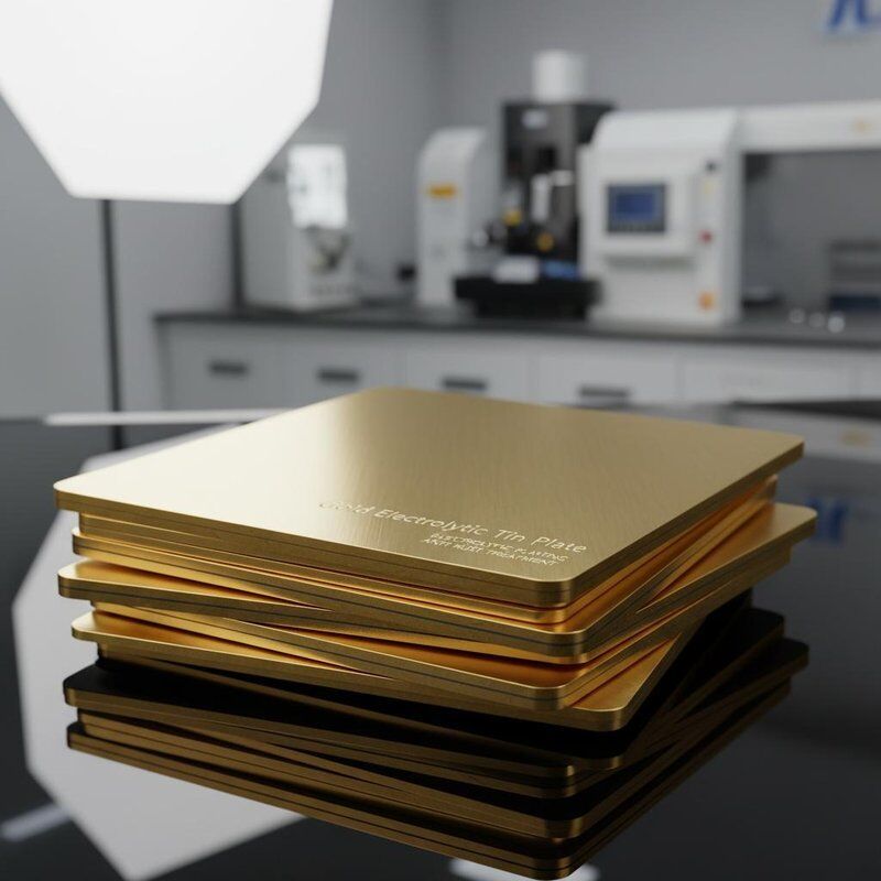 Gold Electrolytic Tin Plate Featuring Electrolytic Plating Coatingmethod and Inside Anti Rust Treatment for Performance