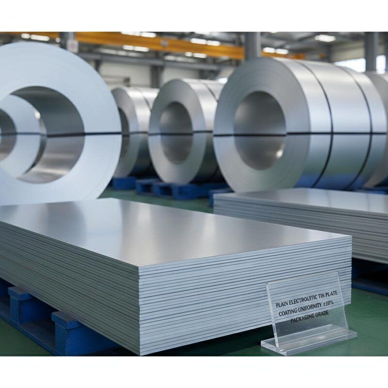 Plain Electrolytic Tin Plate Length 600mm 1200mm or as Coils Featuring Coating Uniformity ±10 Percent Suitable for Packaging