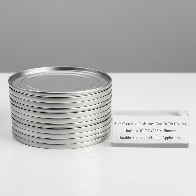 High Corrosion Resistance Due To Tin Coating Can Bottom Thickness 017 To 026 Millimeter Durable And For Packaging Applications